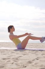 CHYLER LEIGH Workout at a Beach