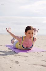 CHYLER LEIGH Workout at a Beach