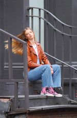 CLARE CRAWFORD on the Set of a Ohotoshoot in New York 09/03/2020