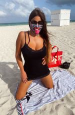 CLAUDIA ROMANI in Bikini at a Beach in Miami 09/03/2020