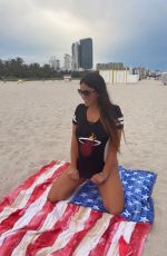 CLAUDIA ROMANI on the Beach in Miami Beach 09/29/2020