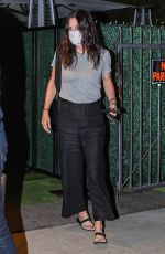 COURTENEY COX Out for Dinner in Santa Monica 08/26/2020