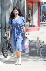 CRYSTAL REED Out with Her Dog in Los Angeles 09/22/2020