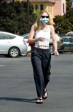 DAKOTA FANNING Out Shopping at Vons in Burbank 09/29/2020