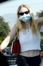 DAKOTA FANNING Out Shopping at Vons in Burbank 09/29/2020