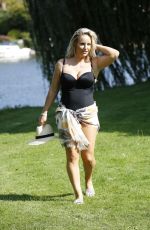 DANIELLE MASON in a Black Swimsuits 09/18/2020