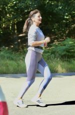 DAVINA MCCALL Out Jogging at a Country Park in Kent 09/01/2020