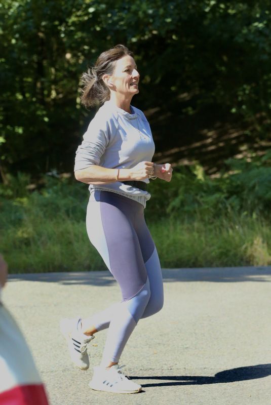 DAVINA MCCALL Out Jogging at a Country Park in Kent 09/01/2020