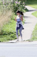 DAVINA MCCALL Out Jogging at a Country Park in Kent 09/01/2020