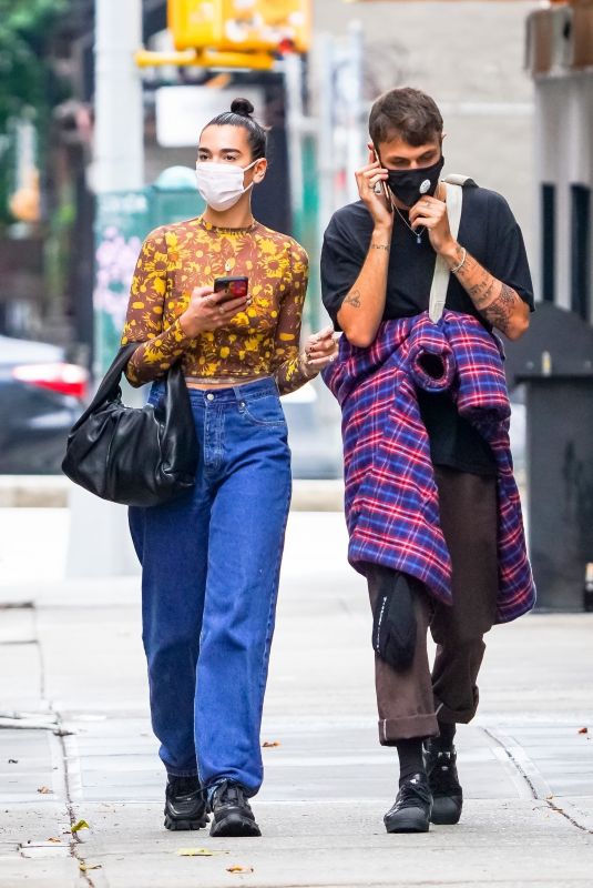 DUA LIPA and Anwar Hadid Out in New York 09/29/2020