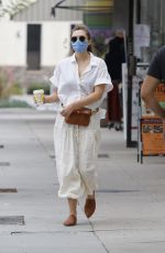 ELIZABETH OLSEN Heading to Alfred Coffee in Los Angeles 09/08/2020
