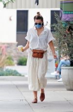 ELIZABETH OLSEN Heading to Alfred Coffee in Los Angeles 09/08/2020