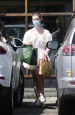 ELLE FANNING Out Shopping in Los Angeles 09/09/2020
