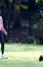 EMILIA CLARKE Out with Her Dog at a Park in London 09/14/2020