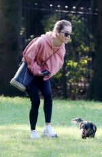 EMILIA CLARKE Out with Her Dog at a Park in London 09/14/2020