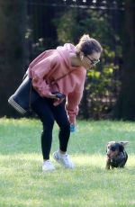 EMILIA CLARKE Out with Her Dog at a Park in London 09/14/2020