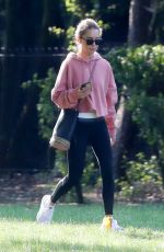 EMILIA CLARKE Out with Her Dog at a Park in London 09/14/2020