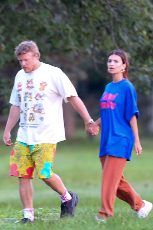 EMILY RATAJKOWSKI and Sebastian Bear McClard Out in The Hamptons 09/08/2020