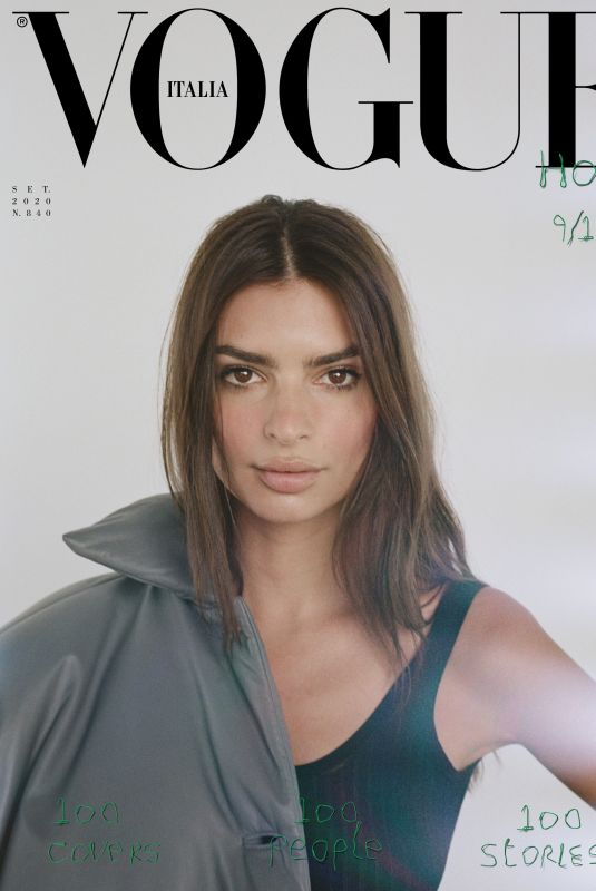 EMILY RATAJKOWSKI on the Cover of Vogue Magazine, Italy September 2020