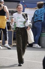 EMMA CORRIN Shopping at Farmers Market in London 09/21/2020