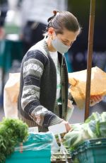 EMMA CORRIN Shopping at Farmers Market in London 09/21/2020
