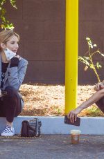 EMMA ROBERTS abd KRISTEN STEWART Out in Los Angeles 08/30/2020