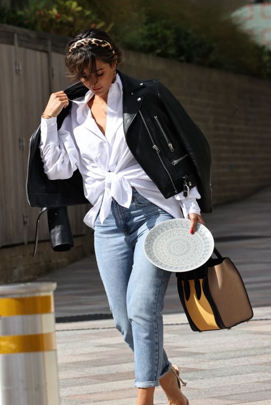 FRANKIE BRIDGE in Denim Arrives at a Studios in London 08/30/2020