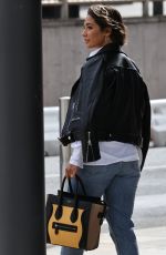 FRANKIE BRIDGE in Denim Arrives at a Studios in London 08/30/2020