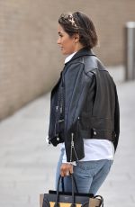 FRANKIE BRIDGE in Denim Arrives at a Studios in London 08/30/2020