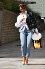 FRANKIE BRIDGE in Denim Arrives at a Studios in London 08/30/2020