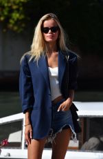 FRIDA AASEN in Denim Shorts at 77th Venezia Film Festival 09/03/2020