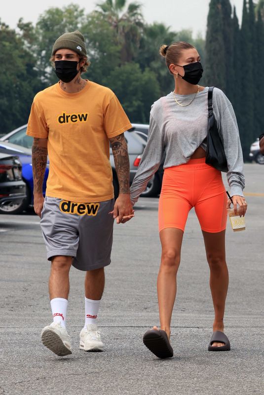 HAILEY and Justin BIEBER Heading to Pilates Class in Beverly Hills 09/12/2020