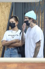 HAILEY and Justin BIEBER Out in Santa Monica 09/13/2020