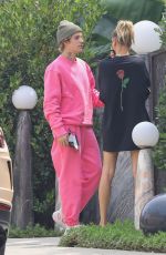HAILEY and Justin BIEBER Visiting a Friend in West Hollywood 09/15/2020