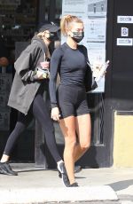 HAILEY BIEBER and JUSTINE SKYE Out fot Juice after a Workout in Los Angeles 09/21/2020