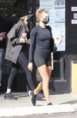 HAILEY BIEBER and JUSTINE SKYE Out fot Juice after a Workout in Los Angeles 09/21/2020