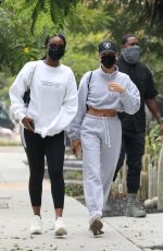 HAILEY BIEBER and JUSTINE SKYE Out in West Hollywood 09/11/2020