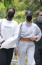 HAILEY BIEBER and JUSTINE SKYE Out in West Hollywood 09/11/2020