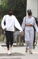 HAILEY BIEBER and JUSTINE SKYE Out in West Hollywood 09/11/2020