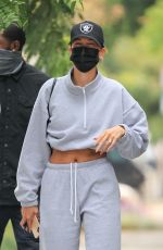 HAILEY BIEBER and JUSTINE SKYE Out in West Hollywood 09/11/2020