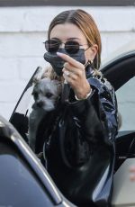 HAILEY BIEBER Arrives at a Studio with Her Dog in Los Angeles 09/30/2020