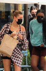 HAILEY BIEBER, KENDALL JENNER and JUSTINE SKYE Out for Lunch in West Hollywood 09/09/2020