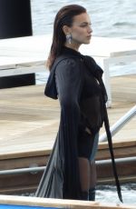IRINA SHAYK on the Set of Vogue Germany Photoshoot in Lake Como 09/27/2020
