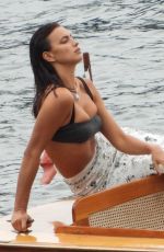 IRINA SHAYK on the Set of Vogue Germany Photoshoot in Lake Como 09/27/2020