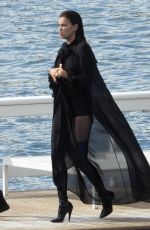 IRINA SHAYK on the Set of Vogue Germany Photoshoot in Lake Como 09/27/2020