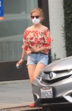 ISLA FISHER in Denim Shorts Out in Los Angeles 09/13/2020