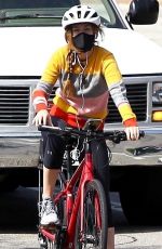 ISLA FISHER Out Riding Her Bike in Hollywood Hills 09/01/20