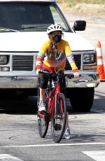 ISLA FISHER Out Riding Her Bike in Hollywood Hills 09/01/20