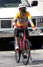 ISLA FISHER Out Riding Her Bike in Hollywood Hills 09/01/20