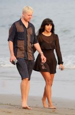 JAMEELA JAMIL Out at Miramar Beach 08/26/2020